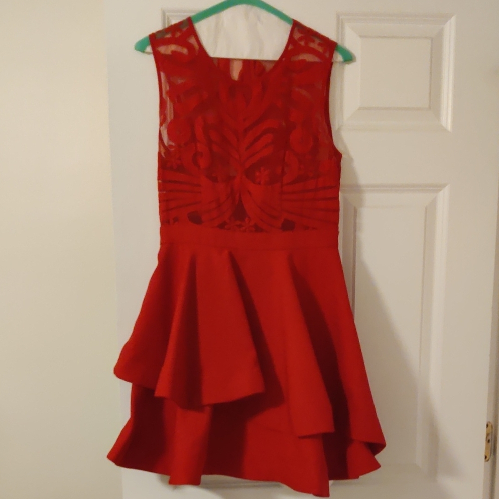 AKIRA Vibrant Red Formal Dress